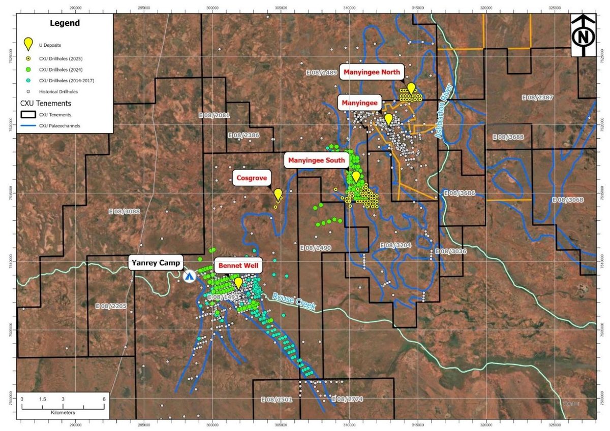 Figure from Cauldron Energy Ltd's announcement